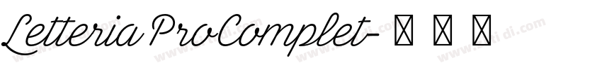 Letteria Pro Complet字体转换